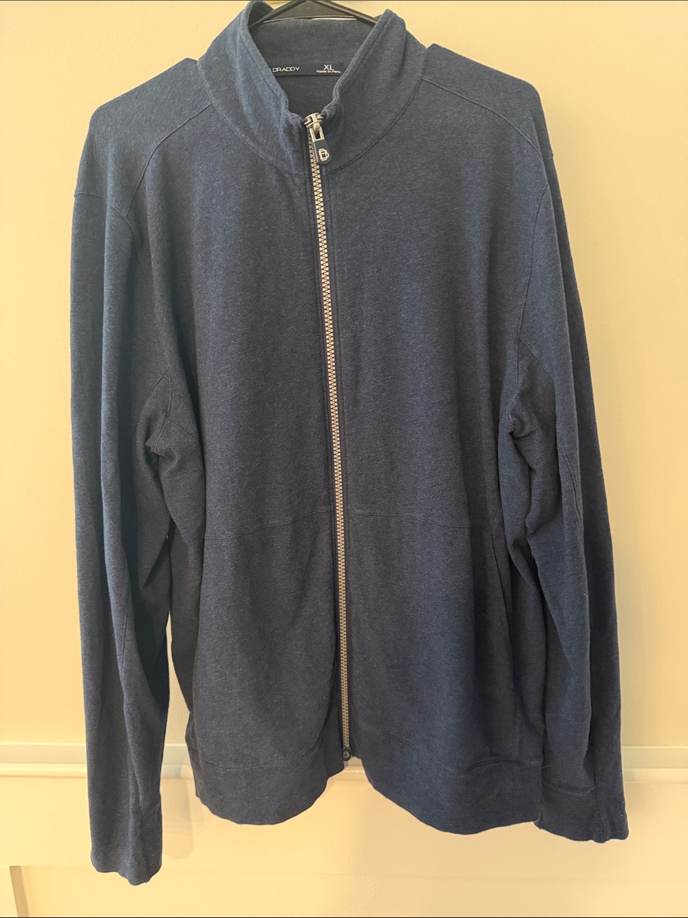 B.Draddy Men's Full-Zip Sweater Jacket - Navy